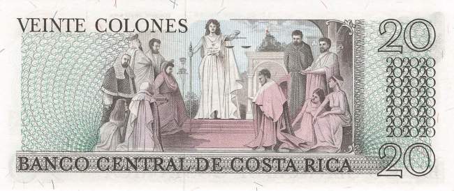 20 Colones Costa Rica 11.7.1973